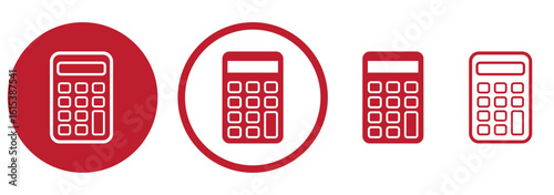 Calculator icon set vector. Accounting calculator sign and symbol.
