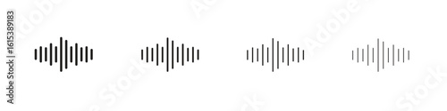 Waveform icon linear vector icon in a editable style.