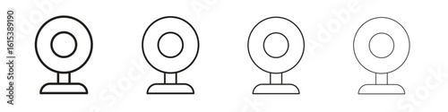 Webcam icon linear vector icon in a editable style.
