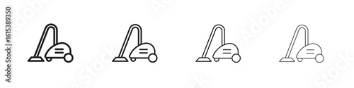 Vacuum cleaner icon linear vector icon in a editable style.
