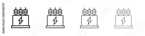 Transformer icon linear vector icon in a editable style.