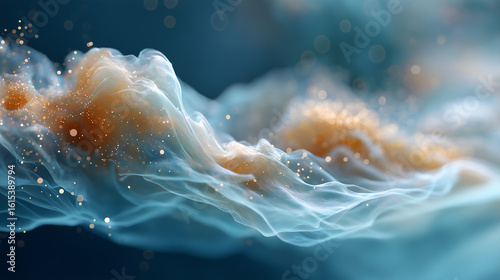 Abstract visualization of ambergris scent.