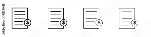 Tax icon linear vector icon in a editable style.
