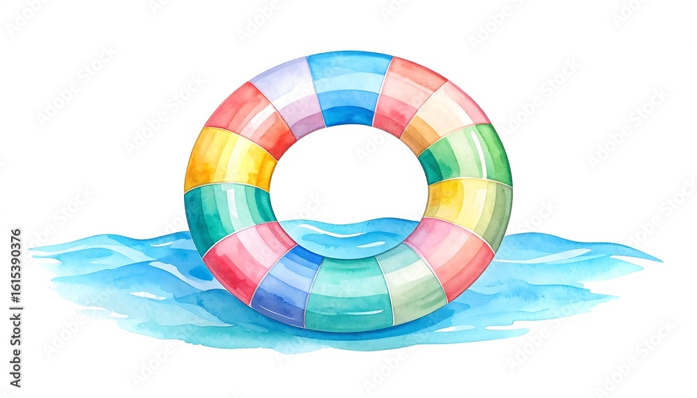 Obraz premium Colorful inflatable ring on water (1)