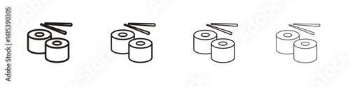Sushi icon linear vector icon in a editable style.