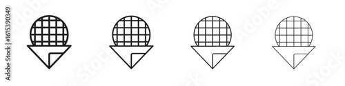 Stroopwafel icon linear vector icon in a editable style.