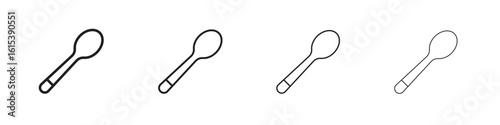 Spoon icon linear vector icon in a editable style.
