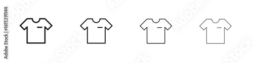 Shirt icon linear vector icon in a editable style.