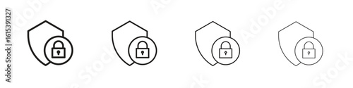 Security icon linear vector icon in a editable style.