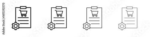 Procurement icon linear vector icon in a editable style.