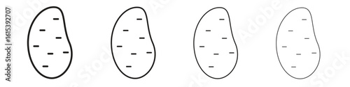 Potato icon linear vector icon in a editable style.