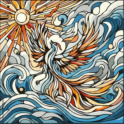 digital art of the phoenix rising from the ashes

 21