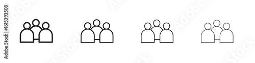 people icon linear vector icon in a editable style.