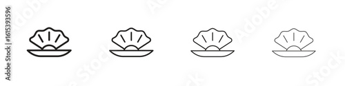 Pearl icon linear vector icon in a editable style.