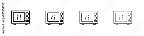 Microwave icon linear vector icon in a editable style.