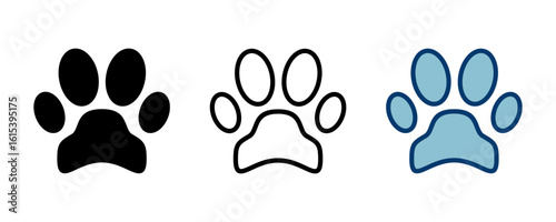 Paw icon vector isolated on white background. Paw Print icon