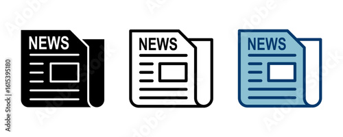 Newspaper icon vector isolated on white background. news paper icon vector