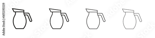Jug icon linear vector icon in a editable style.