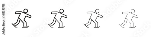 Ice skate icon linear vector icon in a editable style.