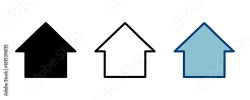 Home icon vector isolated on white background. House vector icon. Address