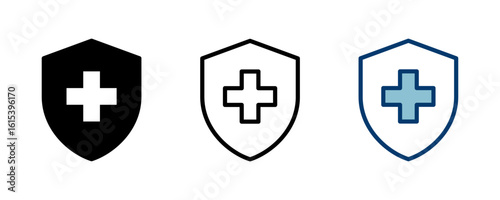 Health insurance icon vector isolated on white background. Insurance health document icon