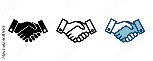 Business handshake icon vector isolated on white background. Handshake icon vector. contract agreement. Trust icon vector. Deal. Done. partnership icon