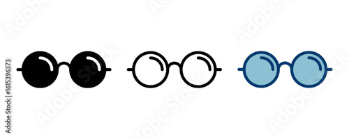Glasses icon vector isolated on white background. Stylish Eyeglasses. Glasses vector. Optical concept