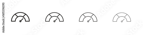 Gauge icon linear vector icon in a editable style.