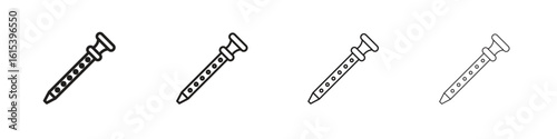 Flute icon linear vector icon in a editable style.