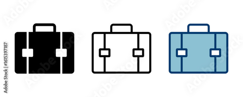 Briefcase icon vector isolated on white background. Briefcase vector icon
