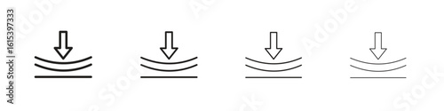 Elastic icon linear vector icon in a editable style.