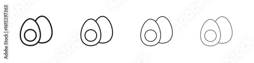 Egg icon linear vector icon in a editable style.
