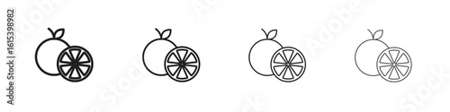 Citrus icon linear vector icon in a editable style.