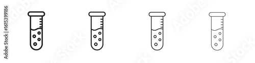 Chemical Tube icon linear vector icon in a editable style.