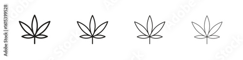 Cannabis icon linear vector icon in a editable style.