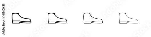 Boot icon linear vector icon in a editable style.