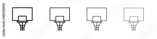 Basketball hoop icon linear vector icon in a editable style.