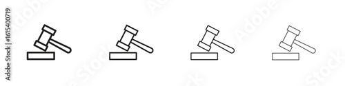 Auction icon linear vector icon in a editable style.