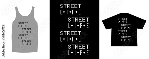 Futuristic street life Poster With Aesthetic Graphic Design for T shirt Street Wear and Urban Style