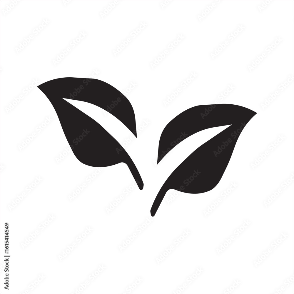 Naklejka premium ecology green leafs icon set on background