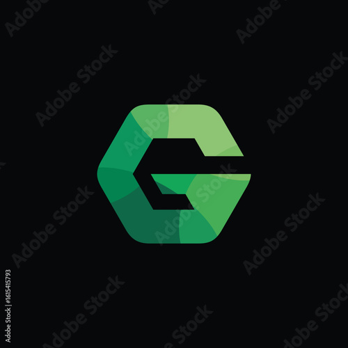 Hexagon Letter G Logo Design Vector Template