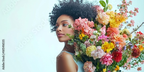girl with flowers