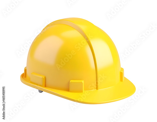 Yellow Hard Hat 3D Render