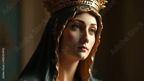 Solemn Virgin Mary with Mantle – Icon of the Immaculate Conception