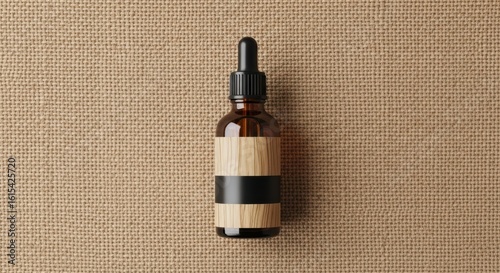 Natural Organic Serum Bottle with Bamboo Packaging Design