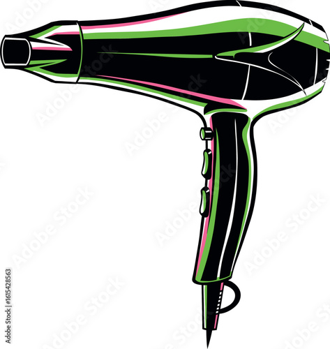 Modern Hair Dryer with Ergonomic Handle and Sleek Design