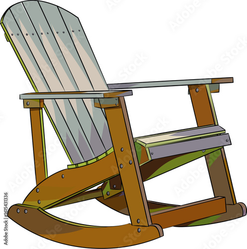 Classic Wooden Rocking Chair with Armrests for Home Comfort