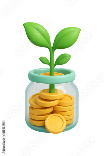 Growth from Savings high quality realistic image