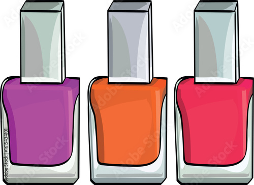 Nail Polish Bottles for Beauty and Manicure Concepts