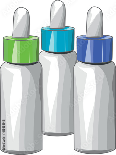 Dropper Bottles with Caps for Skincare, Cosmetic, and Medical Use